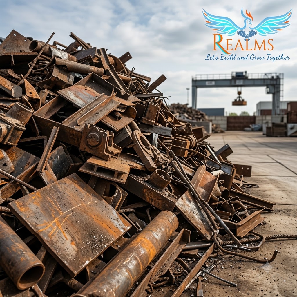 HMS & Iron Scrap bulk supply by Realms Enterprises
