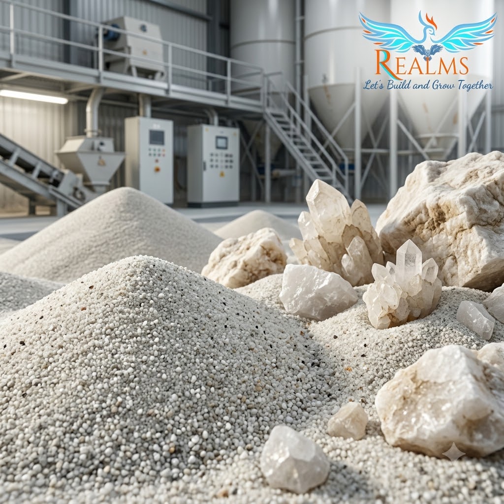 Silica Sand & Quartz bulk supply by Realms Enterprises